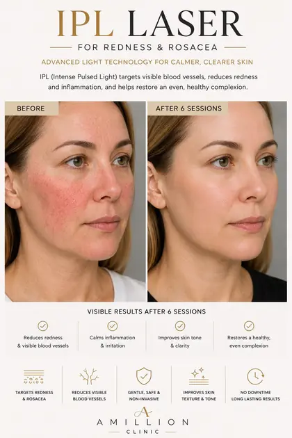 IPL Laser - For redness & rosacea: before and after treatment guide