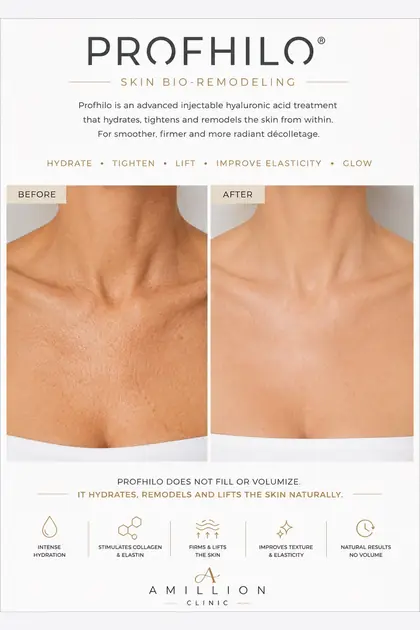 Profhilo® - Skin bio-remodeling — décolletage: before and after treatment guide