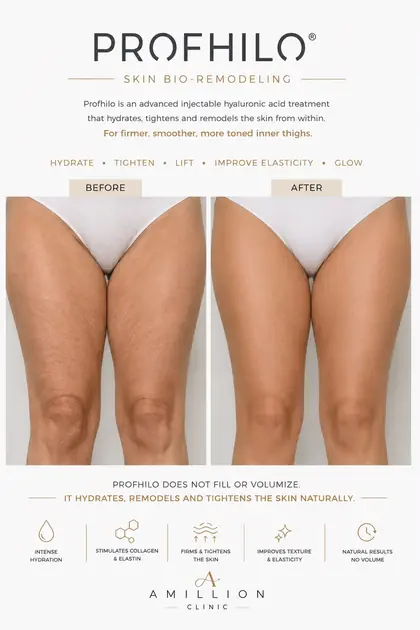 Profhilo® - Skin bio-remodeling — inner thighs: before and after treatment guide
